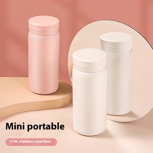 Nuevo logotipo personalizable grabado compacto 316 taza aislada de acero inoxidable para estudiantes Mini taza de agua de bolsillo con tapa - Product Image 4