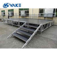 Structure de scène portable en alliage d'aluminium recyclable pour les concerts de festival de musique Botte de scène de festival certifiée TUV