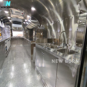 Yeni doğan aperatif mobil gıda kamyonu şaraphane restoran ekmek hot dog hot to gıda römorkları catering fiberglas retro gıda römork - Product Image 3