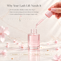 Sérum Protéiné Rose pour Rehaussement de Cils pH 5.0 Équilibrant Emballage Couleur Personnalisé OEM ODM Marque Privée Gel Nourrissant pour Permanente de Cils 20ml