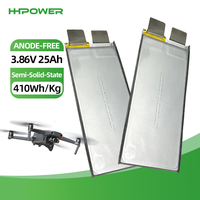 Аккумулятор HHPOWER Anode-Free 3.86V 25Ah, полутвердотельный, с высокой энергоемкостью 410 Втч/кг, литиевая батарея для дронов, БПЛА, FPV, VTOL
