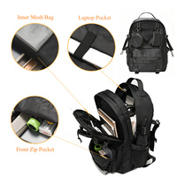 Mochila para Hombre, Diseño Funcional, Transpirable, Anti-Robo, de Poliéster Oxford, para Viajes al Aire Libre, Estudiantes Universitarios, Deportes, Computadora