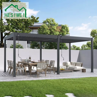 Store banne rétractable électrique étanche en aluminium pour terrasse, véranda et pavillon extérieur