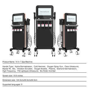 Appareil de beauté facial 14-en-1 avec plusieurs options de traitement pour le nettoyage, la revitalisation et la réparation de la peau - Product Image 6