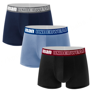 Ropa interior personalizada, Bóxer, calzoncillos de alta calidad con logotipo para hombre, fabricante de ropa interior de bambú negro para hombre - Product Image 2