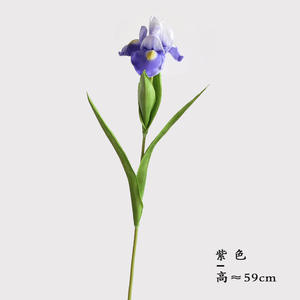 Ramo Artificial de 59 cm, Ramas Individuales de <span class=keywords><strong>Iris</strong></span> de Seda PU, Flores Artificiales Impermeables, Decoración Moderna para el Hogar, Arreglos para Bodas, Día de San Valentín, Decoración para Comedor - Product Image 4
