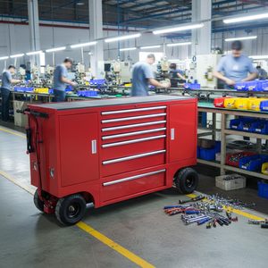 Carrello di Servizio Industriale Direttamente dalla Fabbrica, con Piano in EVA, Ruote Incassate, Sistema di Bloccaggio Centrale, Doppie Maniglie, Antiruggine, per <span class=keywords><strong>Officina</strong></span> - Product Image 1