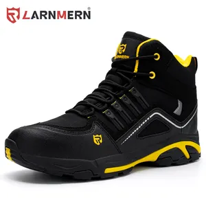 Zapatos de seguridad con punta de acero LARNMERN para hombre, botas de trabajo al aire libre con certificado CE, a prueba de perforaciones, antideslizantes, antiestáticos