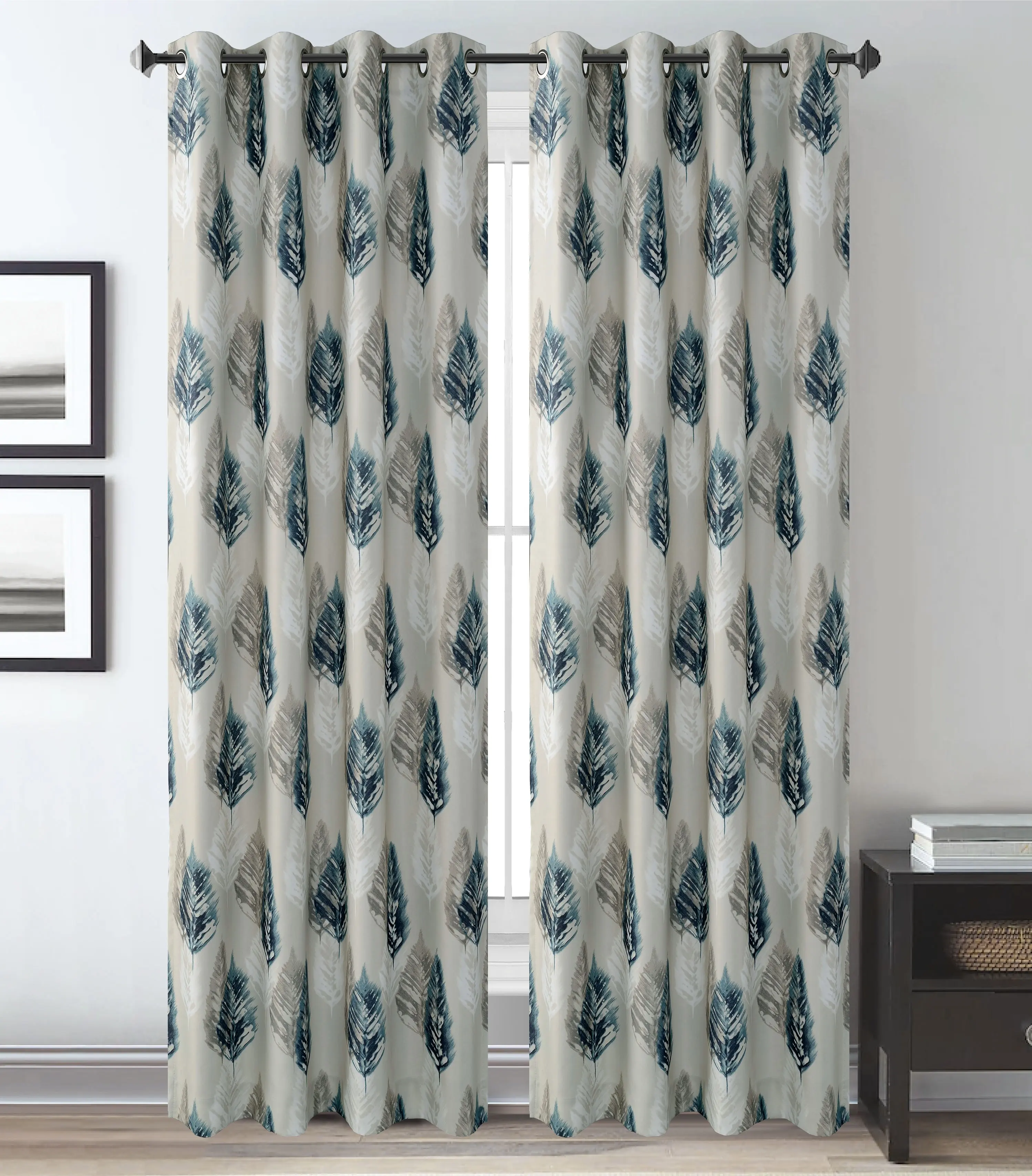 Blackout Curtains Pattern Room Darkening Thermal Insulated Panels Energy Saving Drapes for Bedroom Print Bay Window Grommet 500m
