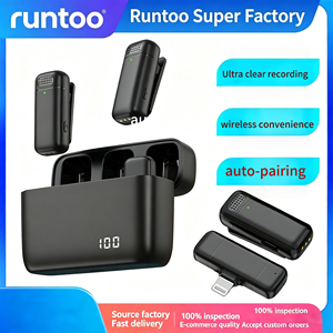 Wireless K13 Lavalier <b>Microphone</b> Radio Recording Noise Cancellation <b>Microphone</b> Dual IOS Type c <b>Microphone</b> with Charging Station - Product Image 1