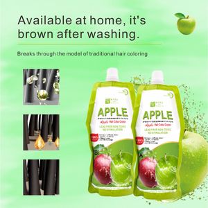 Crema Colorante per Capelli Marrone Scuro Apple 500ml*2 <span class=keywords><strong>Senza</strong></span> <span class=keywords><strong>Ammoniaca</strong></span> con Estratti Vegetali Copertura Rapida 100% dei Capelli Grigi Colore Permanente Vendita all'Ingrosso - Product Image 4