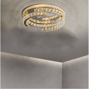 Lámpara colgante de cristal de lujo moderna, Base elegante luz de techo de acero inoxidable, suministro de fábrica, luz de techo LED - Product Image 6