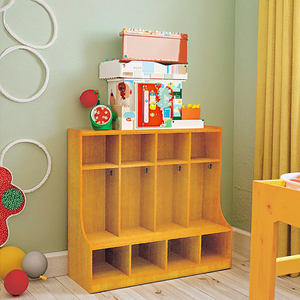 <span class=keywords><strong>Armadio</strong></span> in Legno su Misura per Asilo Nido e Scuola Materna, Libreria per Scuola, Guardaroba per Vestiti e Scarpe dei Bambini - Product Image 1
