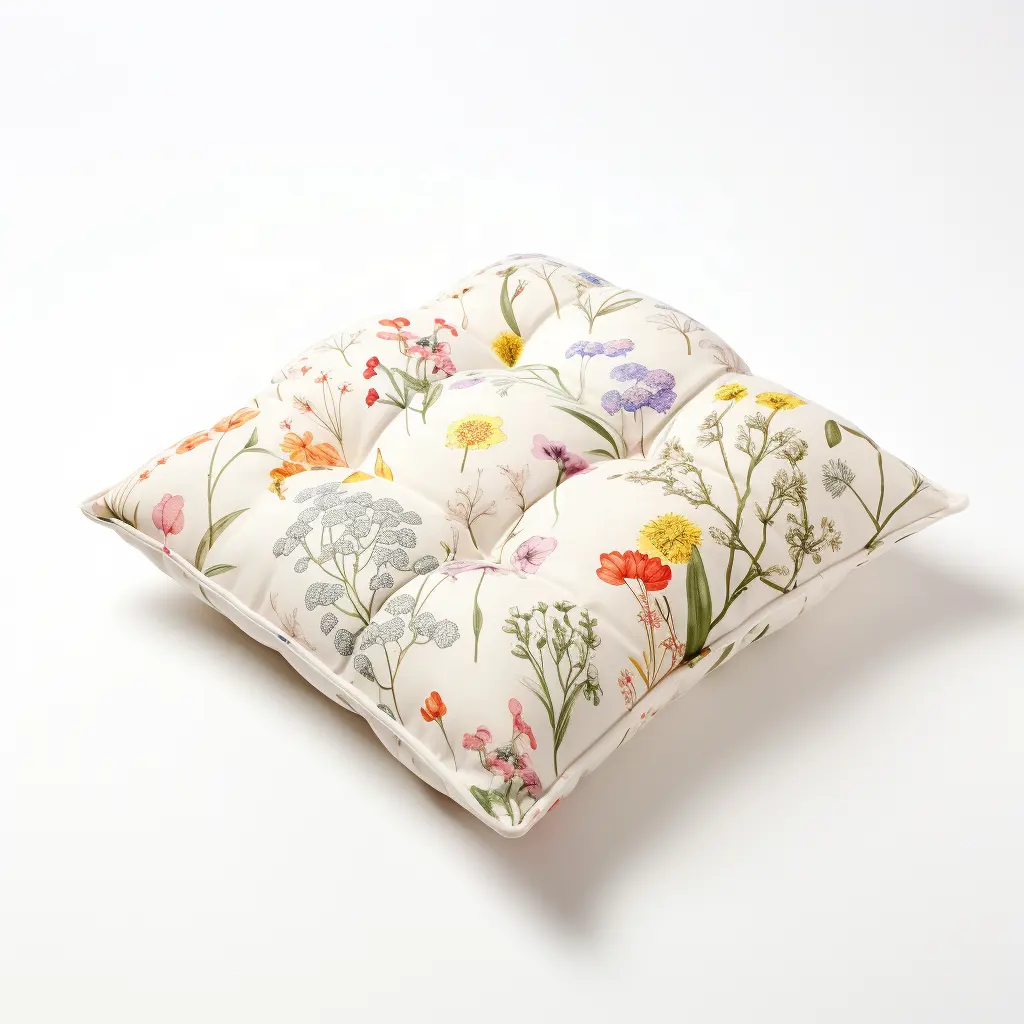 Flowers Pattern Square Cushions Home Office Living Room Dining Room Decorative Seat Cushions
