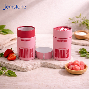 Eco Friendly Matte Prontein Powder Herbal Tea Cardboard Cylinder <b>Box</b> Food Grade Biscuit Juice Gummy Kraft Paper Tube Packaging - Product Image 4