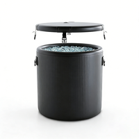 Nouvelle Baignoire Gonflable Portable et Durable pour Bain de Glace Extérieur avec Couverture en Tissu PVC Drop Stitch