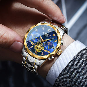Montre à quartz multifonctionnelle Binbond 1236 nouvelle série, chronographe six aiguilles, tendance, élégante, pour homme, en acier inoxydable. - Product Image 2
