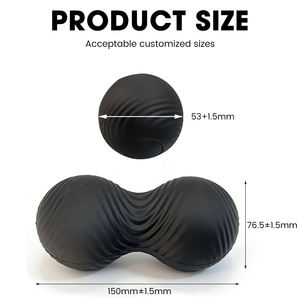 Pelota de Masaje Doble de Lacrosse de Material PU, Resistente al Agua, para Relajación Muscular, Fitness y Deportes - Product Image 3