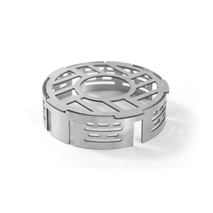 Anillo cortavientos de acero inoxidable para exteriores, para quemador de estufa de tres o cuatro garras, accesorio portátil para acampar, tamaño grande - Product Image 2