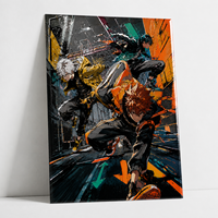Impressions d'art personnalisées, vernis 3D, impression UV en relief, impression multi-couches, illustration texturée anime, effet tactile, articles de collection