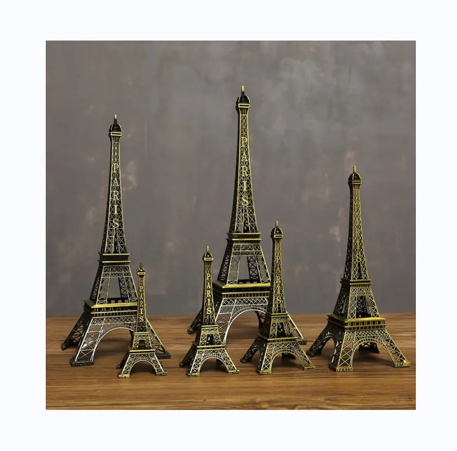 Classic Romantic Ornament of Paris to French Eiffel Tower Hair Clip Accessories Hanfu Metal Souvenir White Box Zinc Alloy Europe