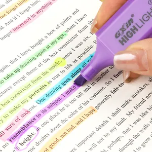 GXIN G-342-6V鮮やかな色の蛍光ペンプロの十分な容量高品質カスタムロゴ蛍光ペン