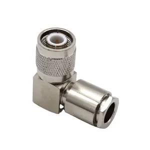 RF Coaxial Connector TNC Right Angle Plug Male Clamp For RG213 RG214 RG216 RG8 Cable Connectors
