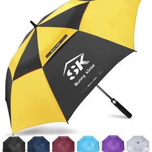 Promotion 60-Inch Luxury High Quality Windproof Semi-Automatic Golf <b>Umbrella</b> with Custom Logo Rain <b>Umbrella</b> for Adults - Product Image 3