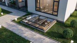 Puits de lumière vertical moderne en alliage d'aluminium contemporain avec isolation thermique, ouverture <span class=keywords><strong>automatique</strong></span>, volet à lamelles pour toits de villas - Product Image 4