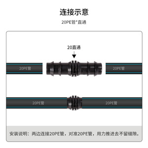 Conector de tubo recto de 20 piezas con conexión de rosca para manguera de riego de jardín, duradero y fácil de instalar - Product Image 5
