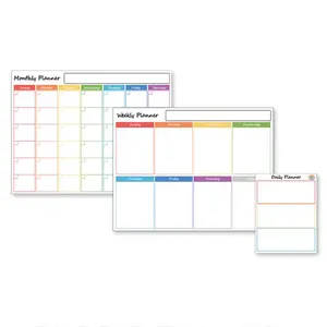 2022 New Trend Benutzer definierte Größe Dry Erase Soft Magnetic Whiteboard Wochen kalender Planer