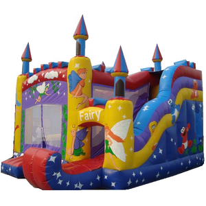 0.55Mm Pvc Tarpain Fée Thème Château Gonflable Combo Fée Château Sautant Gonflable Avec Toboggan Maison Gonflable pour Enfants - Product Image 1