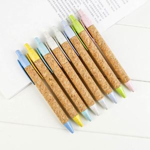 Color Degradable Wheat Straw <b>Rolling</b> Custom Logo Eco Friendly Recyclable <b>Paper</b> Ball Pen - Product Image 3