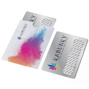 Carte de visite en métal argenté personnalisée en acier inoxydable - Product Image 6