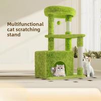 Arbre à chat facile à assembler avec poteau à gratter, plateforme confortable, perchoir et maisonnette, tour pour chat stable et robuste