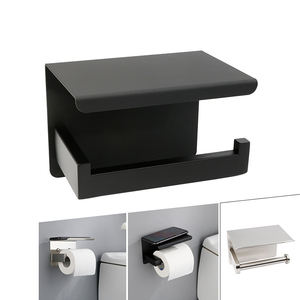 DS1317 Stainless Steel Toilet Paper Holder Bathroom Wall Mount WC Paper Phone Holder Shelf Towel Roll shelf Accessories