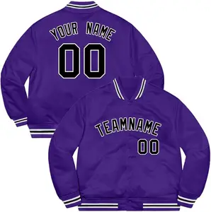 OEM customized Men's Varsity Baseball Jacket Casual Flight Letterman Bomber Split outdoorwear Personalized fitness wear 2024