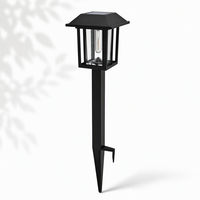 Lampes solaires pour allées extérieures, étanches, 20LM, en métal et verre, lampes à piquet pour jardin, pelouse, villa, propriété, allée, patio