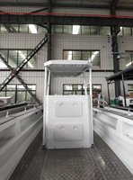 Bateau de pêche en mer à console centrale de 23 pieds, en aluminium de qualité marine, avec toit en T, à vendre