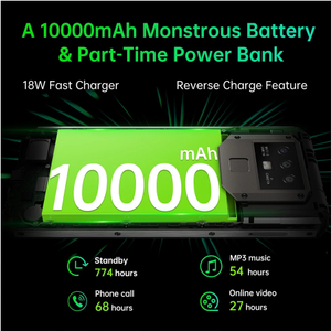 <span class=keywords><strong>Oukitel</strong></span> <span class=keywords><strong>K15</strong></span> <span class=keywords><strong>PLUS</strong></span> 10000mAh NFC Smart Phone 6.52 "3GB RAM 32GB รอม32GB Quad Core Android 10โทรศัพท์มือถือ MT6761 13MP - Product Image 2