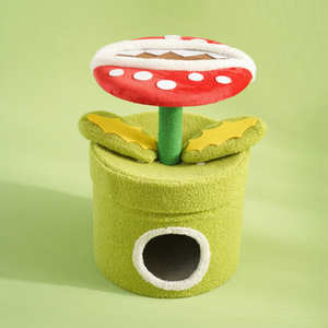 Arbre à chat avec lit pour chat, design plante carnivore, nouvelle planche à gratter en sisal, jouet pour chat - Product Image 1