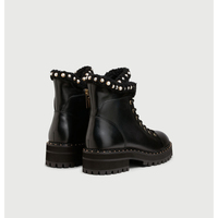 Bottes martin à lacets en cuir abricot pour femme, fabricant, usine, prix de gros, mode personnalisée, hiver