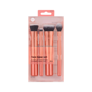 0052 Ensemble de 4 pinceaux de maquillage coréens en silicone blanc et noir, style plat, mini, pour fond de teint, avec tête en forme de sirène <span class=keywords><strong>électrique</strong></span> en cristal - Product Image 1