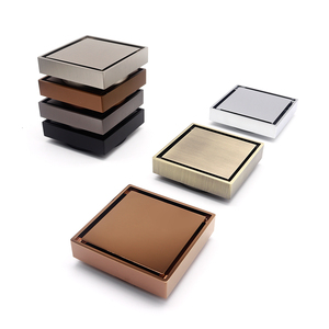 Nhà máy màu đen sản xuất đồng lót Chrome mạ sàn cống bề mặt lớp phủ sàn cống, thoát nước sàn. Thích hợp cho phòng tắm. - Product Image 5