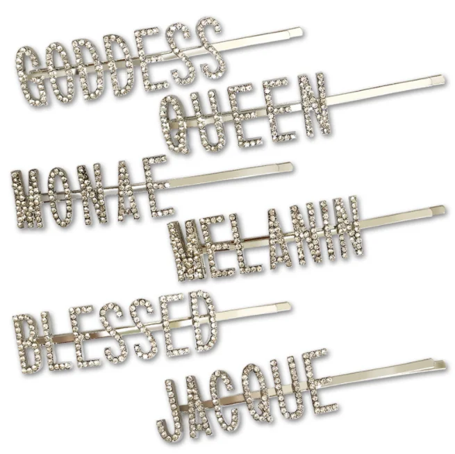 Красивые нежные заколки для волос новейший стиль заколки для волос для девочек Китайская Фабрика оптовая продажа заколки для волос со словами