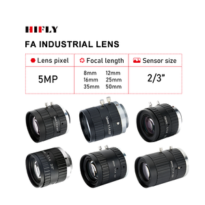 Lente FA de Visión Artificial de Baja Distorsión, 2/3'', F1.4-16, 8 12 16 25 35 50 mm, Enfoque Fijo, 5 MP, Montura C - Product Image 1