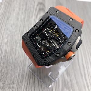 Montre tourbillon de haute qualité, montre en fibre de carbone, style course, calendrier, multifonction, automatique, mécanique, pour homme - Product Image 2