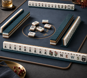 En gros, en stock : Nouvel ensemble de Mahjong de voyage moderne et personnalisé, en acrylique gravé, de luxe, avec tuiles de Mahjong américaines - Product Image 6
