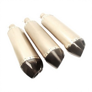 Tubo de escape de fibra de carbono para motocicleta modificada, silenciador de 51 mm resistente a altas temperaturas para motocicletas de turismo - Product Image 5