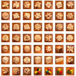 Juego de Mesa Educativo 3D de Madera, <span class=keywords><strong>Rompecabezas</strong></span> de Inteligencia Luban Lock, Juegos de Ingenio para Adultos y Niños - Product Image 1